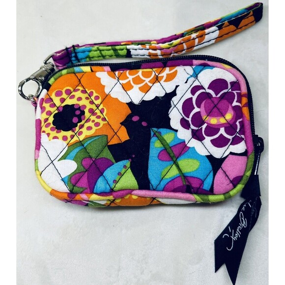 Vera Bradley Zip Around Wallet Wristlet Va Va Bloom Pink Floral - Picture 2 of 7